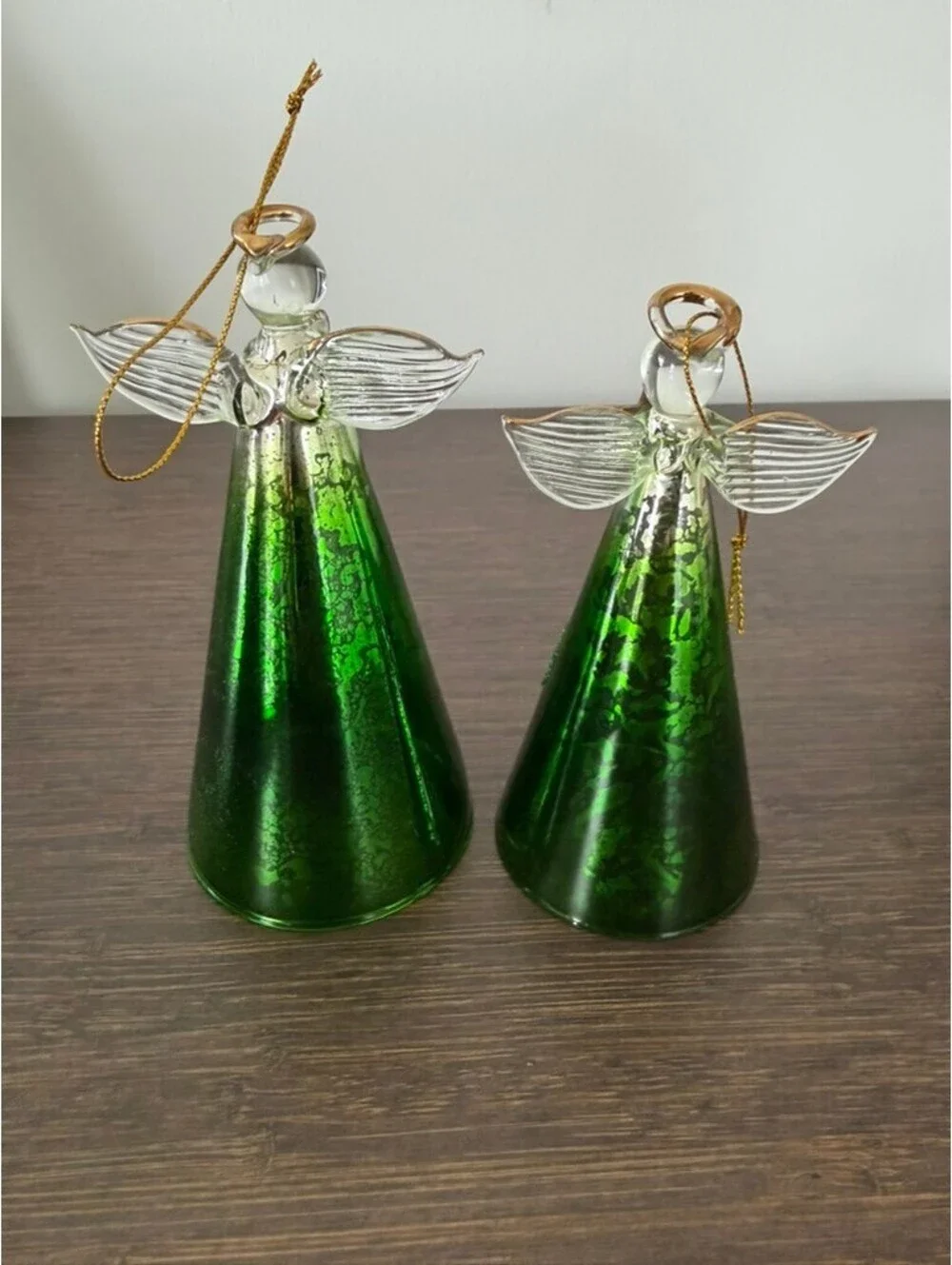 Glass Angel Holiday Ornaments